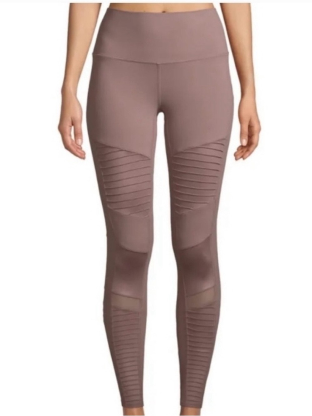 Alo Yoga MOTO LEGGING- Mocha/Mauve, Size XS Excellent Condition